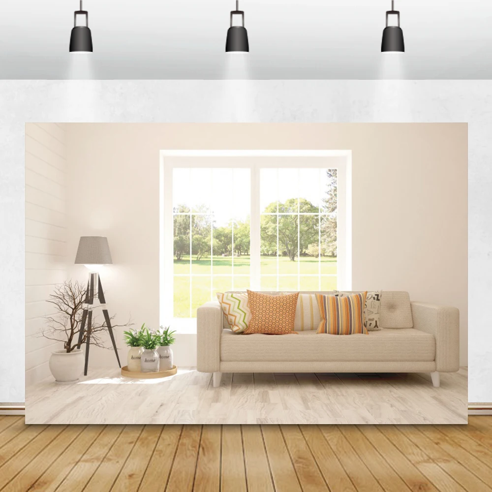 Laeacco غرفة نافذة الستار أشعة الشمس خشبية الطابق ديكور المنزل التصوير خلفية التصوير خلفية صورة المتصل استوديو الصور