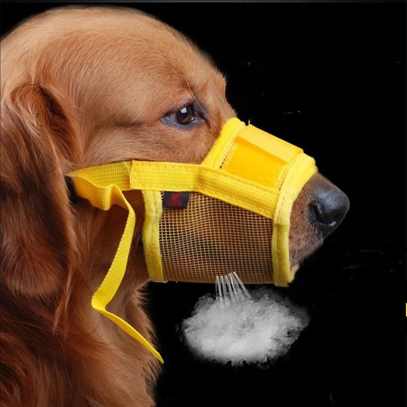 Pet Dog Muzzles Adjustable Breathable Dog Mouth Cover Anti Bark Bite Mesh Dogs Mouth Muzzle Mask For Dogs Long Mouth Doggy Use