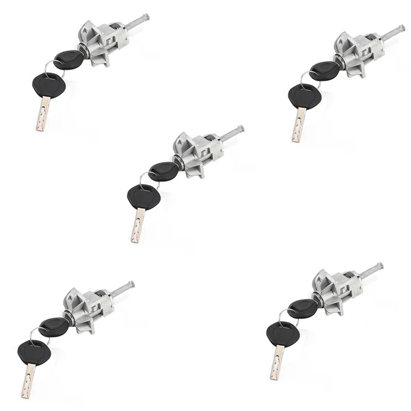 5X Suitable For 2001-2006 BMW E46 3 Series Door Lock Cylinder Assembly, With 10 Keys 51217019975 Left Front Door