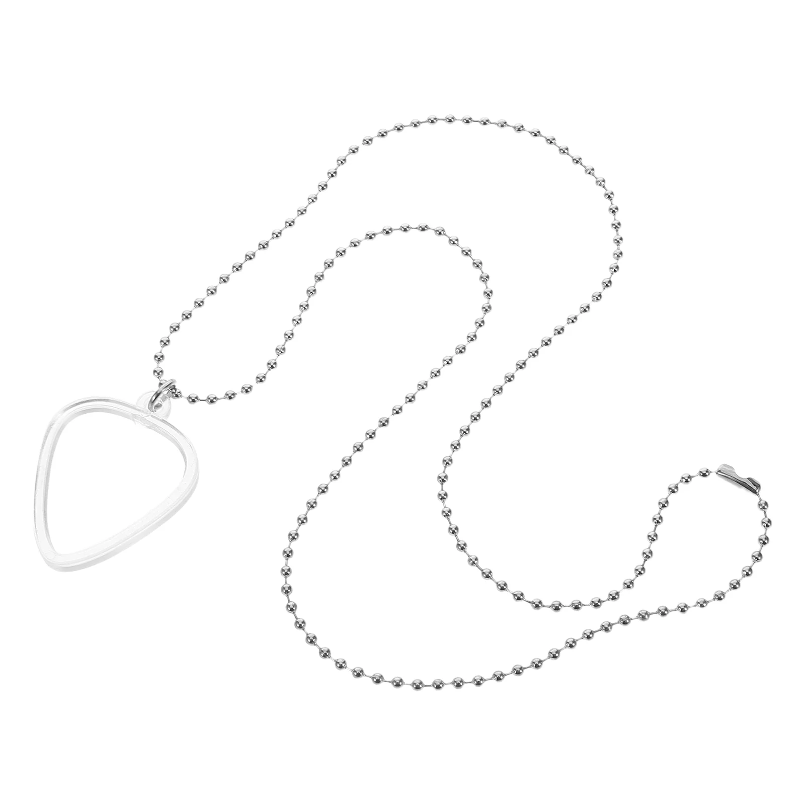 

Heart Shaped Guitar Pick Holder Necklace Transparent Storage Box Display Case for Collection Chain Compatible Standard Size