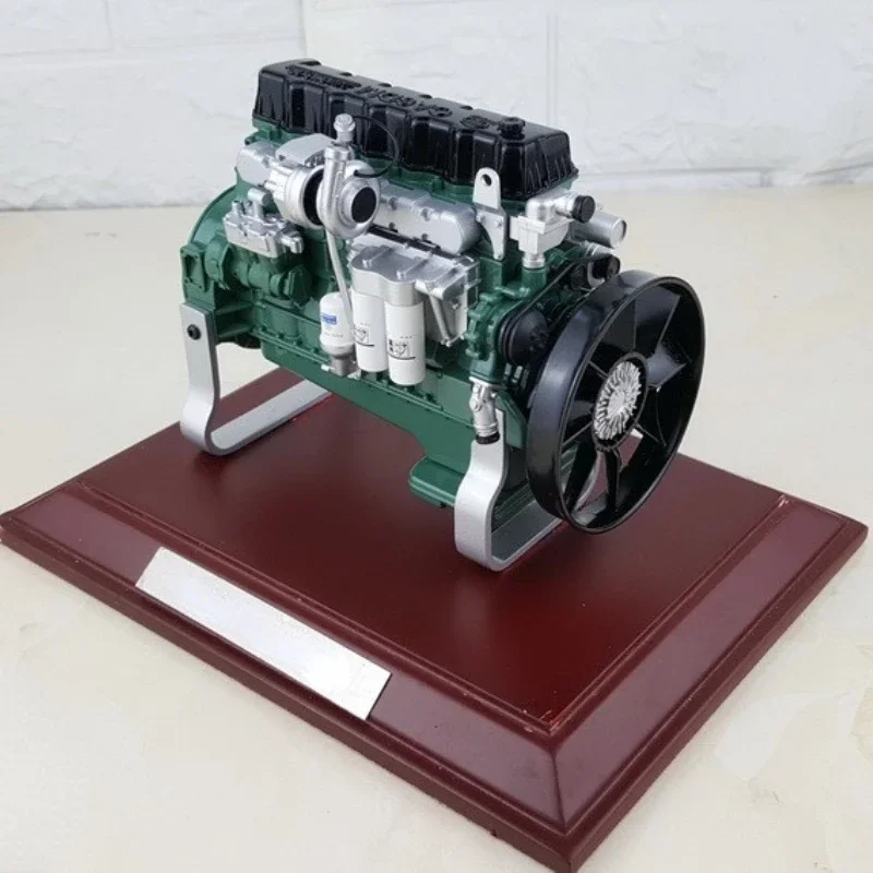 Original 1/12 CA6DM Engine Model Ornaments Wood Base Alloy Engine Decoration Collection Gift - Static Models