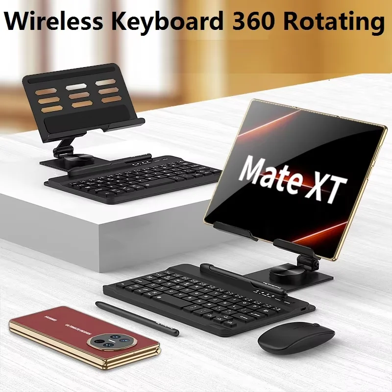 Desk Rotation For Honor Magic V5 V3 V2 RSR V Purse Bluetooth Wireless keyboard Huawei Mate XT XS XS2 Stand Desktop