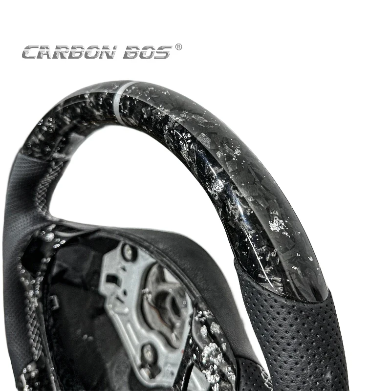 Suitable Silver Forged Carbon Fiber Sport Steering Wheel E92 E91 E71 E46 E60 E84 E81 Forged Carbon Fiber Steering Wh - view 5
