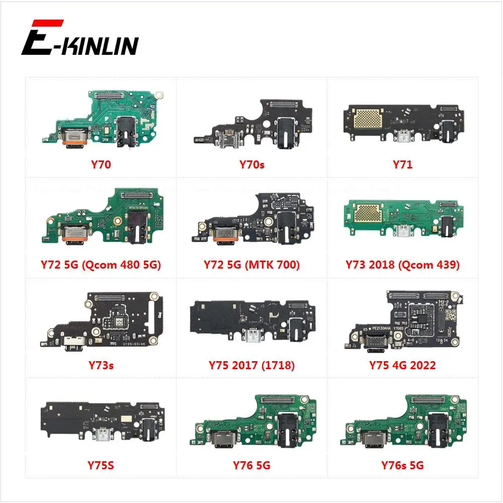 Charger Dock USB Charging Port Plug Board Microphone Flex Cable For Vivo Y76s Y75s Y73s Y70s Y76 Y75 4G Y73 Y72 Y71 Y70 5G