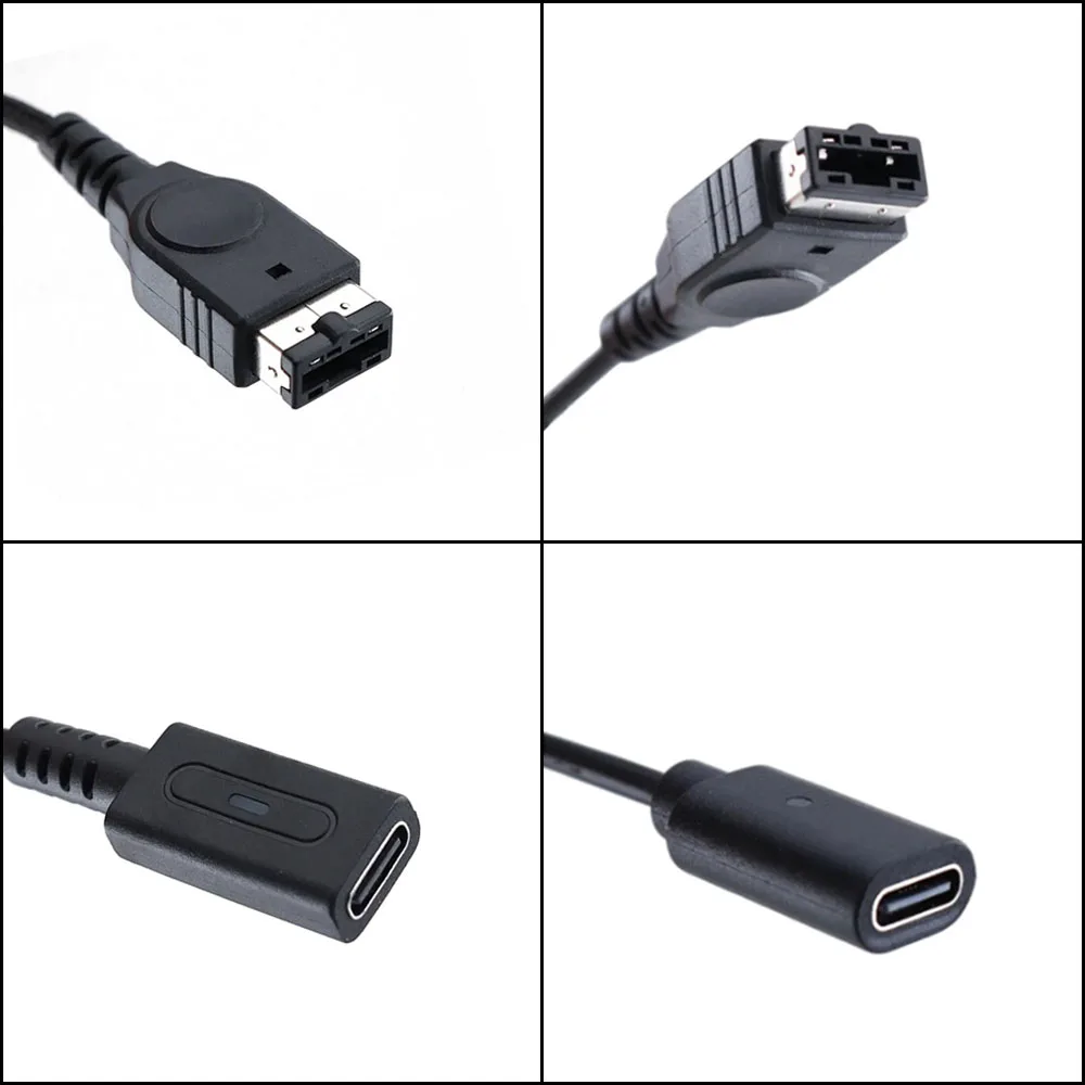 1PCS For GBA SP NDS Type-C Charging Adapter Cable 2 Versions PD & Non-PD LED Indicator Power Charger Cord For GBA SP NDS