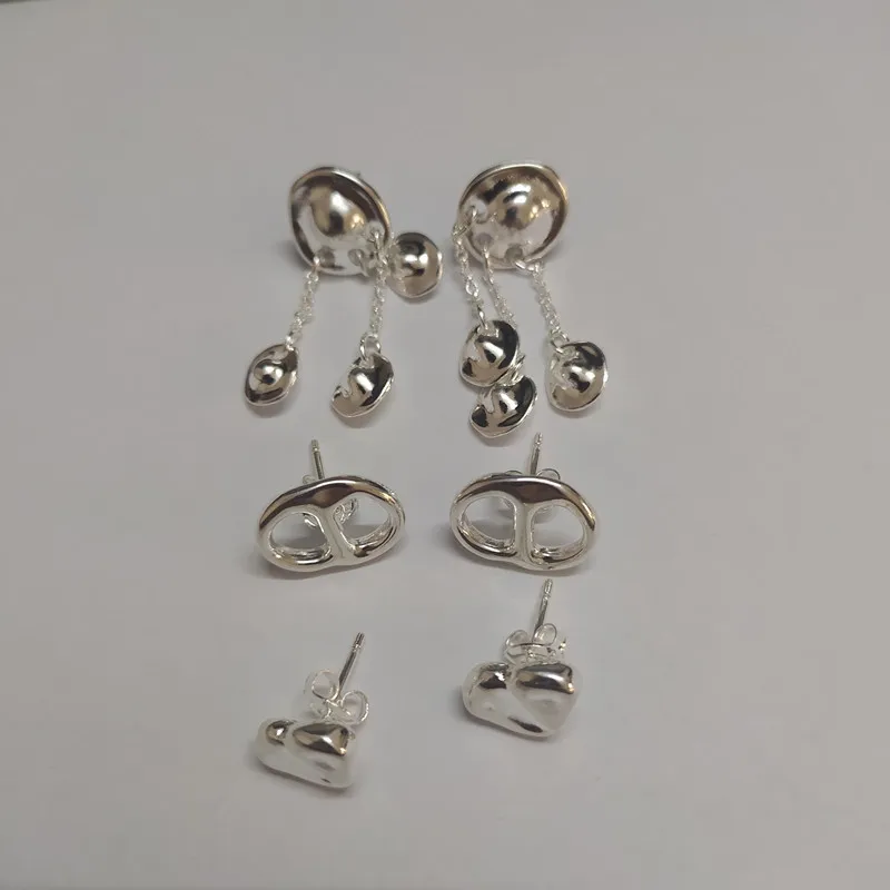 Yisheng alloy bead earrings, Silver clasp, fashion, with logo, wholesale, new 2021, European fashion gift set