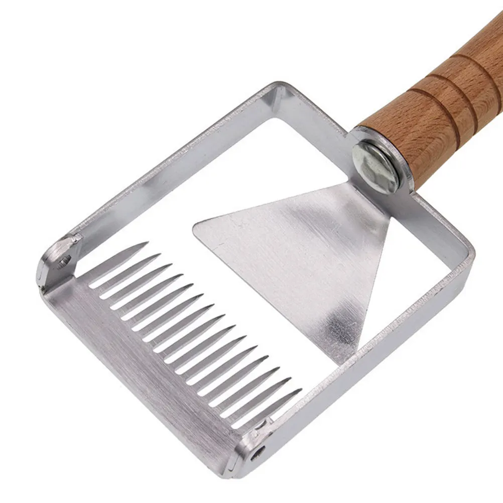 Beekeeping Uncapping Fork Premium Needle Type Honey Scraper Sturdy Construction Wooden Handle Great for Uncapping Sunken