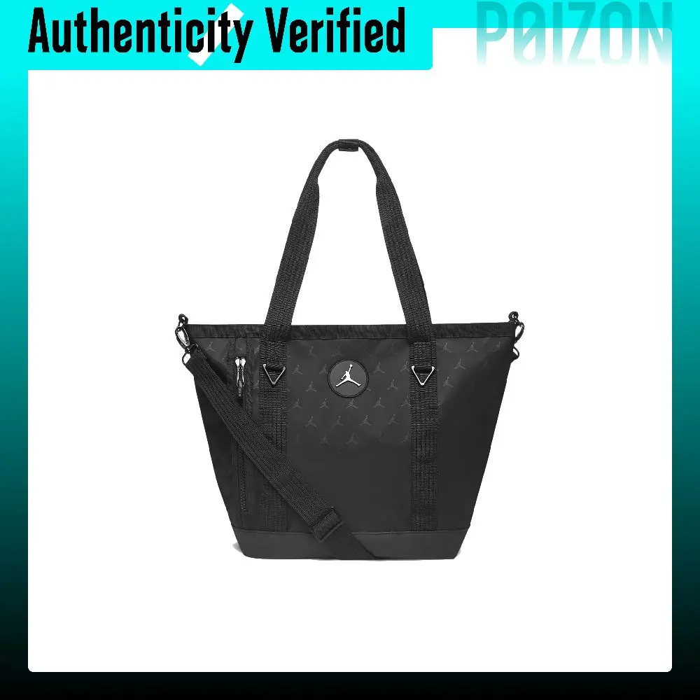 Jordan Polyester Tote Bag, Shopping Bag, Shoulder Bag Regular Unisex Pure Black JD2213007GS-001