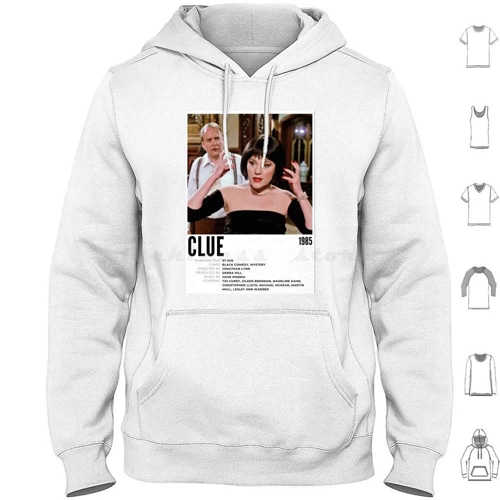 Clue-Sweat à capuche en coton à manches longues, Clue Cult, Classic Comedy, Funny Movie, QuerCurry Mystery, Horror planchers y, Halloween, 1985