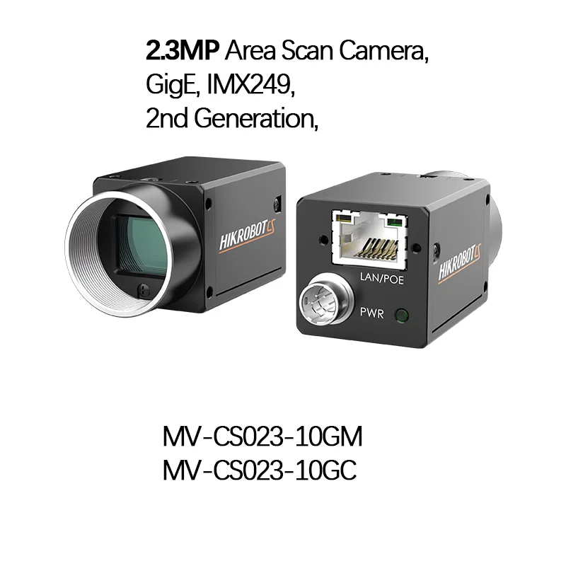 Hikrobot  Industrial Camera  2.3MP Area Scan Camera,MV-CS023-10GM, MV-CS023-10GC , GigE, IMX249,