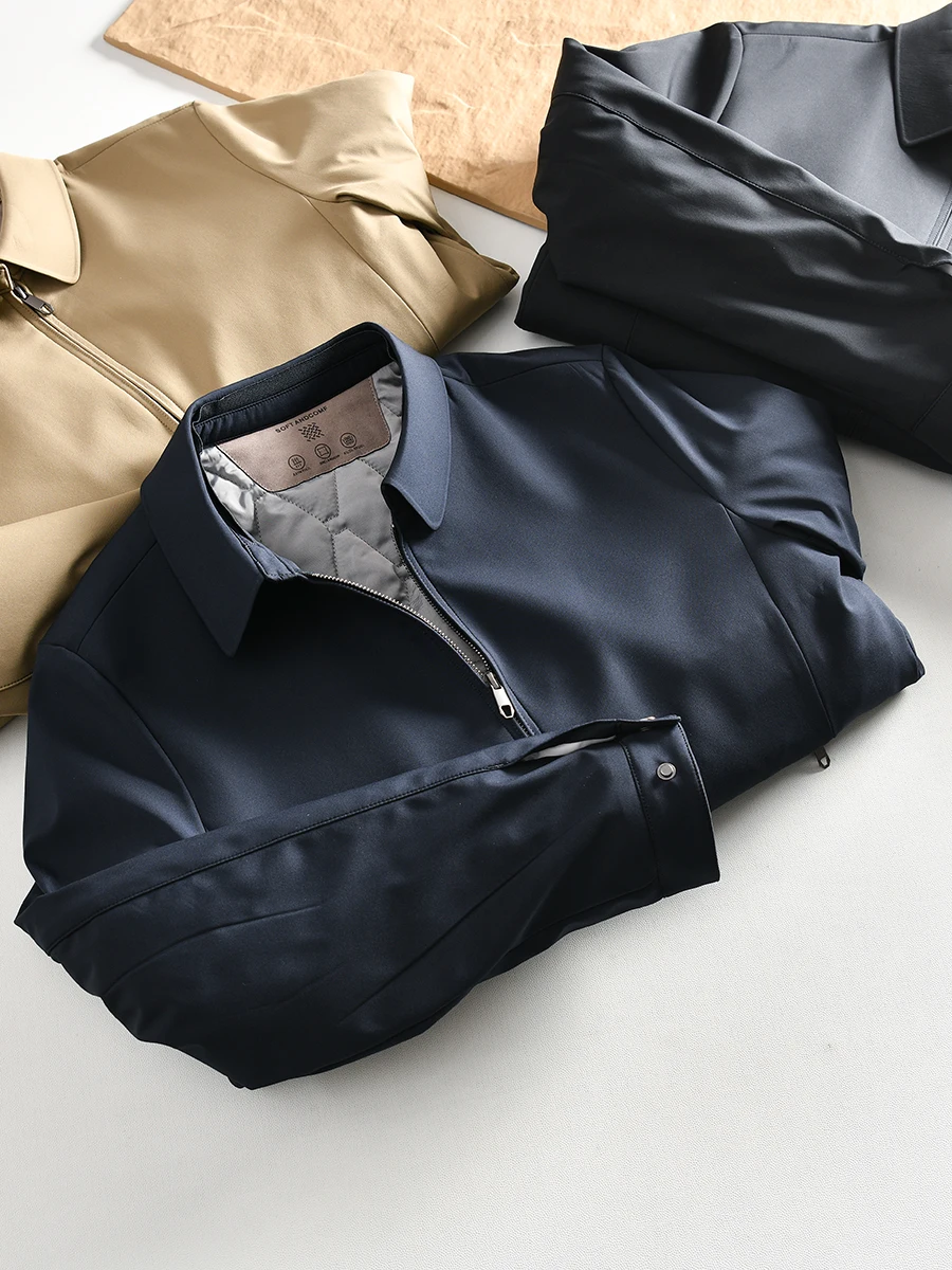 

Warmth And Style: Men's Winter Business Casual Windproof Cotton Jacket Collar Coat Fashionable Urban Standard Fit Youth Outer...