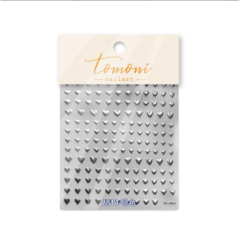 الفاخرة مسمار الفن الحب نمط ملصقات البرنز الليزر الذهب الفضة الحب القلب لاصق الأظافر 3D زينة مانيكير ملصقات DIY بها بنفسك #6