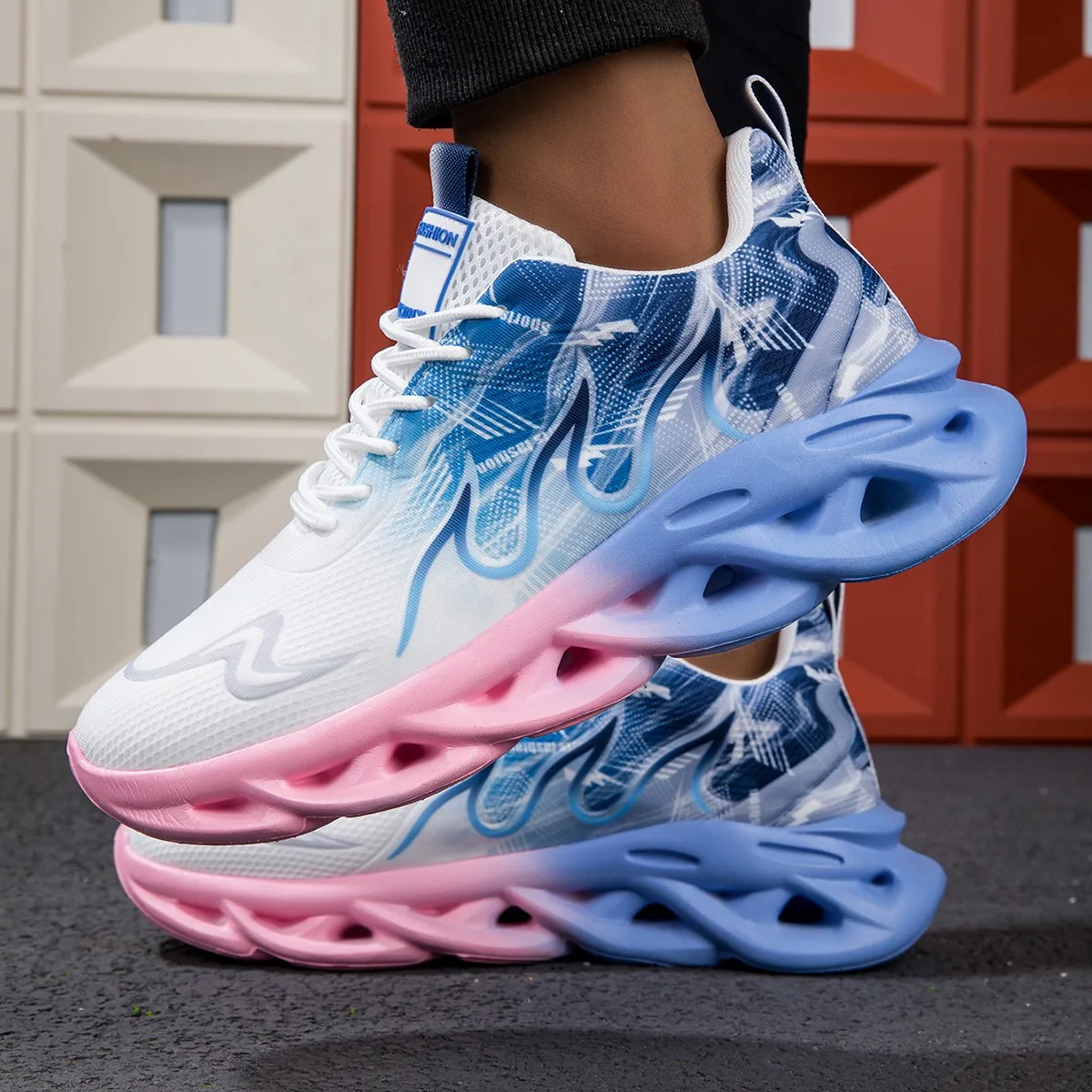 

Running Shoes Jogging Men Cushioning Luxury shoes Breathable Outdoor Sneakers Trainer Race Mesh Off-road Shoes Couple Non-Slip