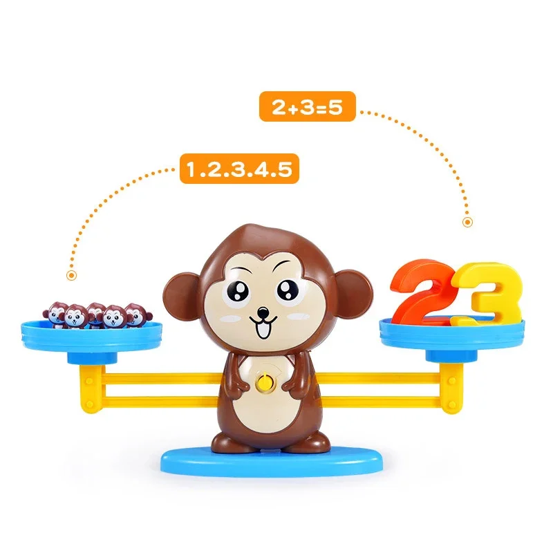 Montessori Math Toy Monkey Balance Baby Montessori Educational Games Number Toy Educational Learning Toys Teaching Material