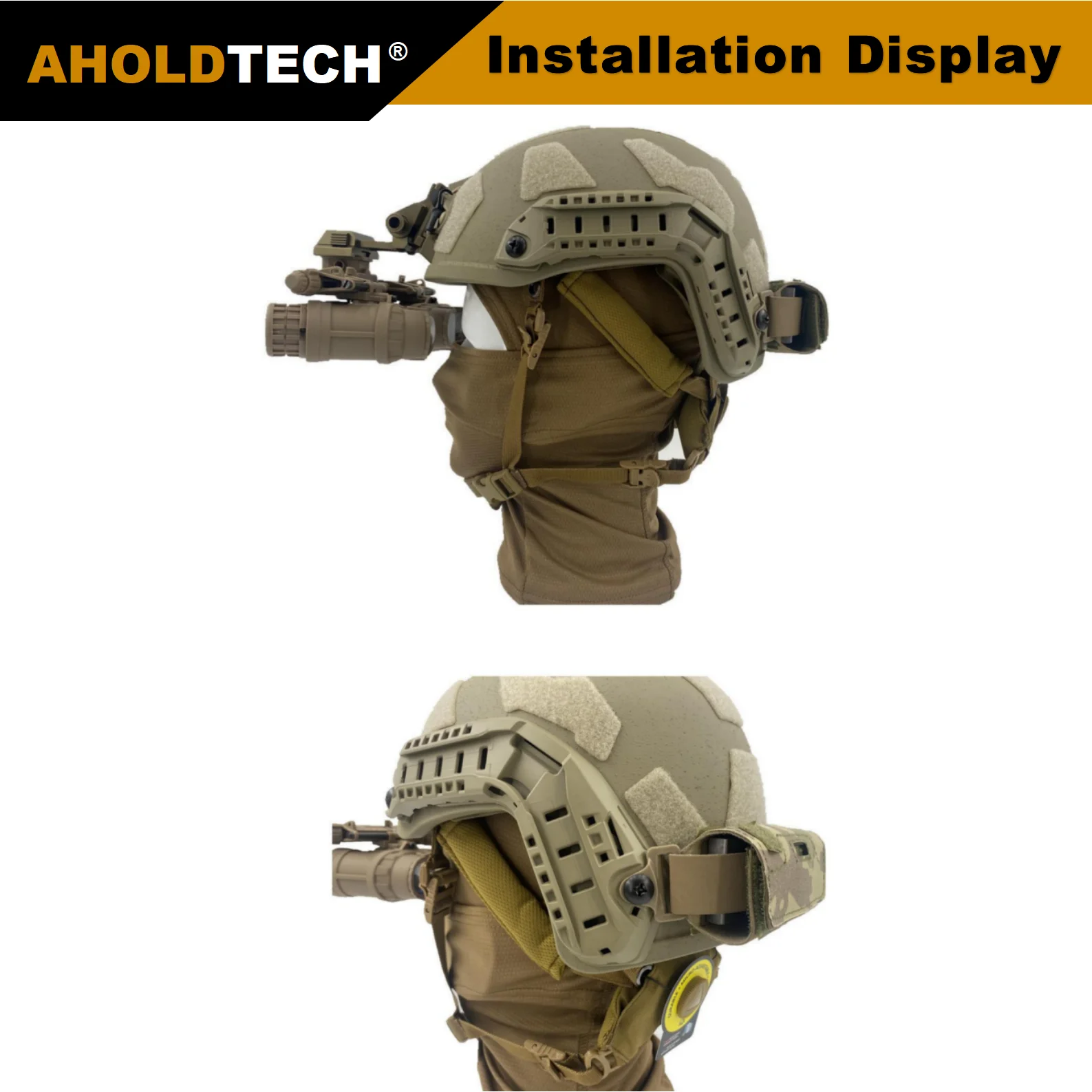 Aholdtech helm tas berat seimbang tas Baterai NVG kantong penyeimbang dengan empat blok konter untuk helm MICH cepat