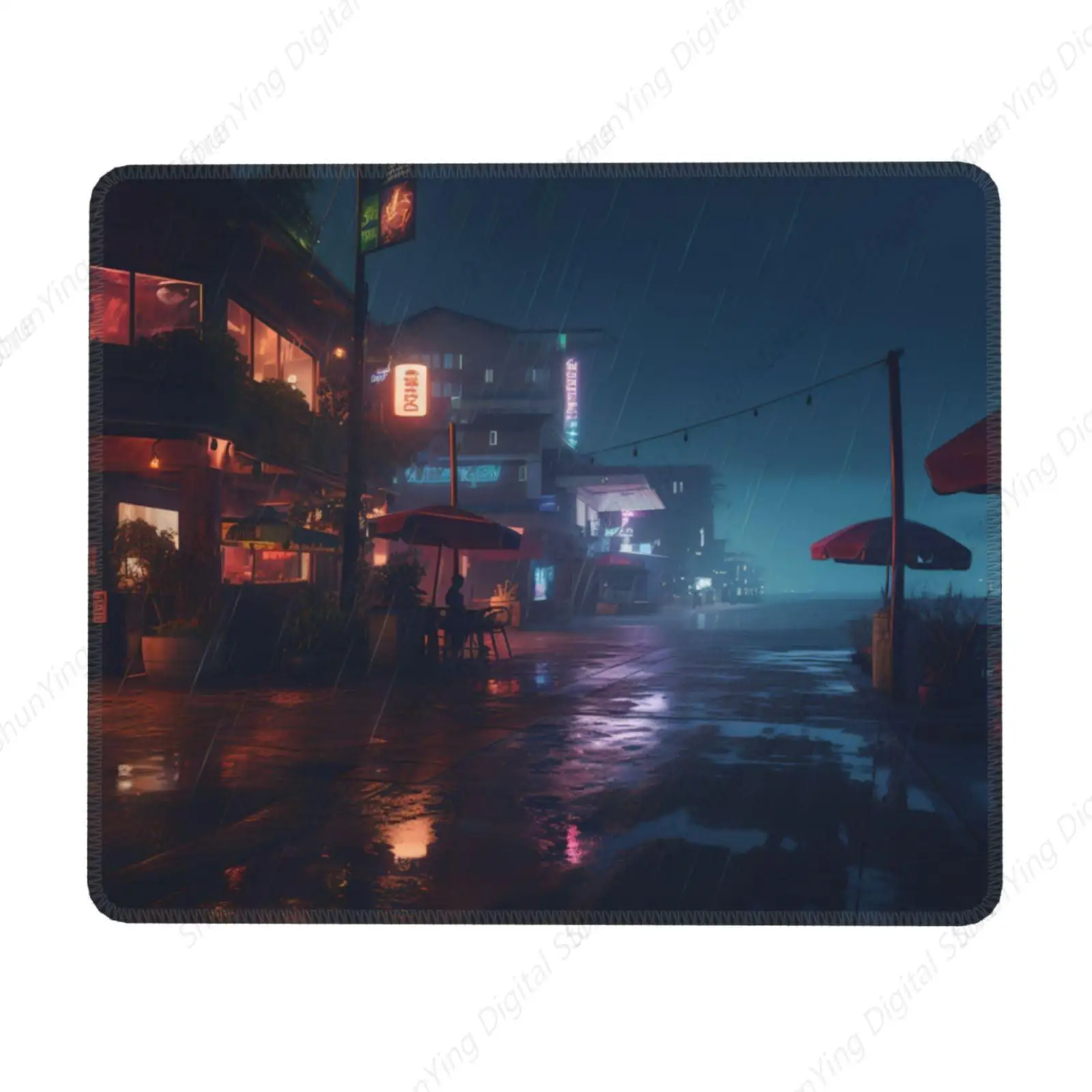 Cyberpunk Rain View Mouse Pad Non Slip Rubber Gaming Mouse Pad Men's And Women's Laptop Office Mouse Pad