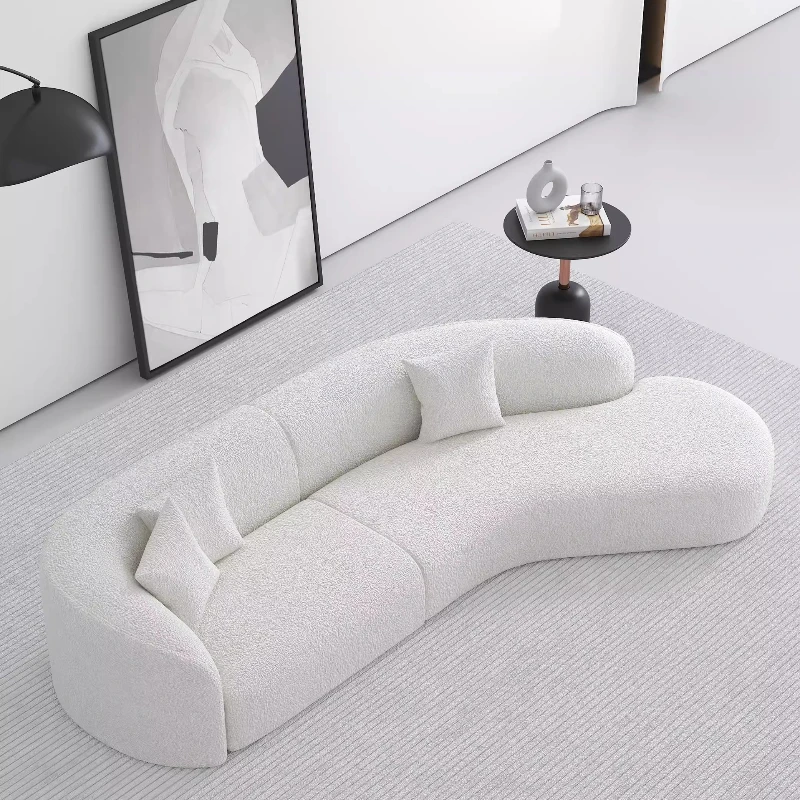 

For Italian Minimalist Living Room Sofa Small Apartment Elegant Modern Living Sofa Velvet White Divani Da Soggiorno Furnitures