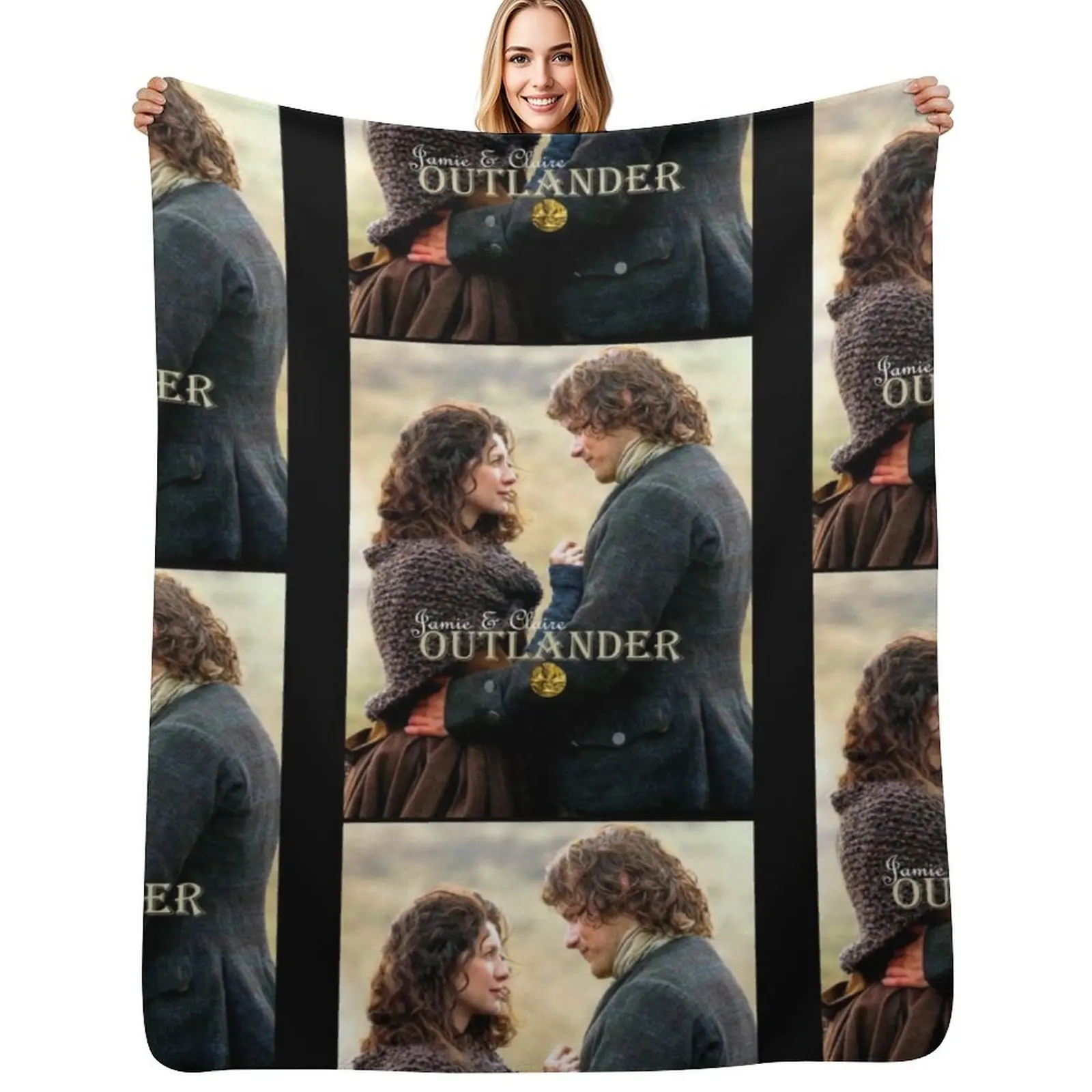 Outlander - Jamie & Claire Fraser - Diana Gabaldon 6 Manta decorativa resistente a la decoloración y duradera