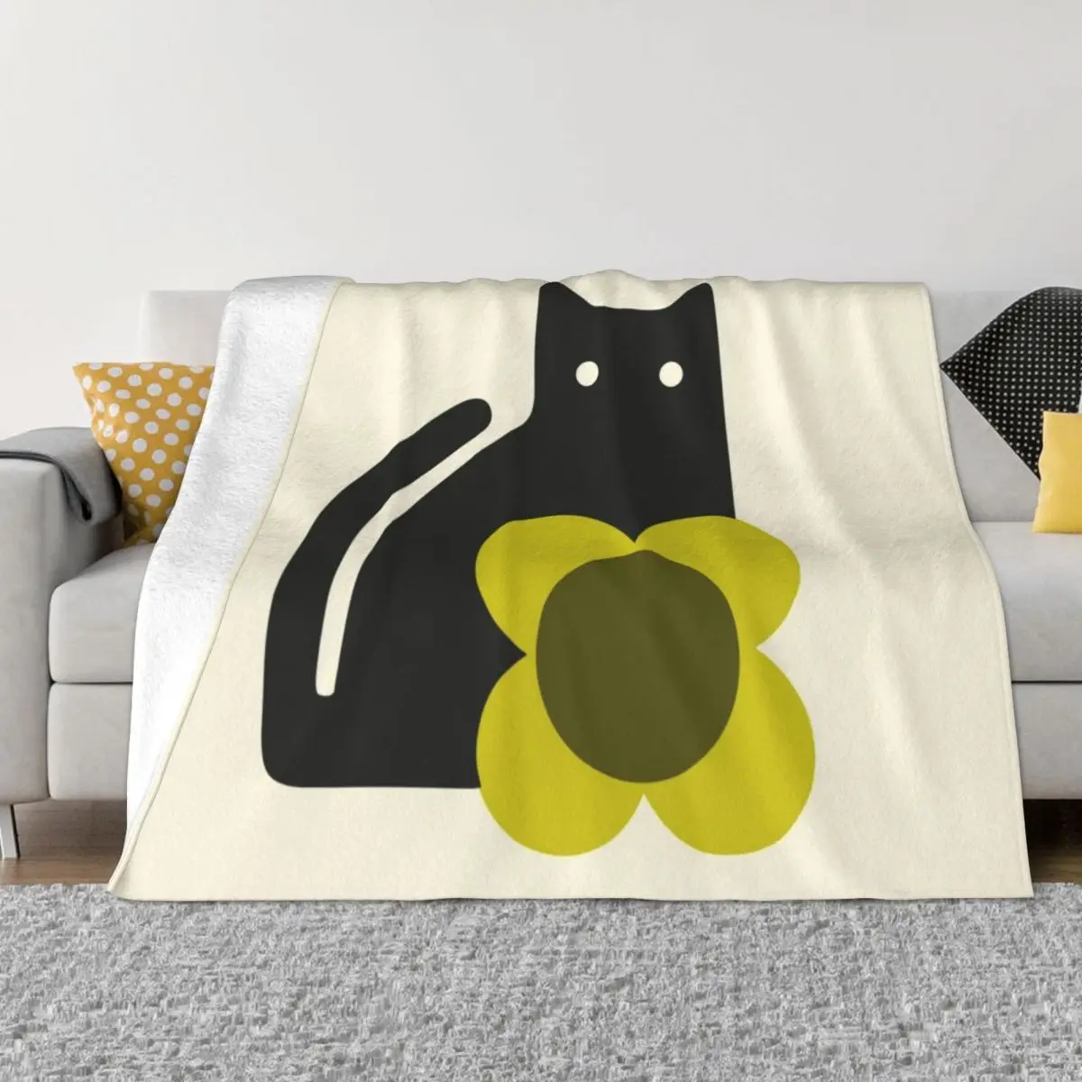 

Orla Kiely, Cat ,orla kiely pattern Throw Blanket Sofa Quilt Winter beds Blankets Sofas Of Decoration Beautifuls Blankets