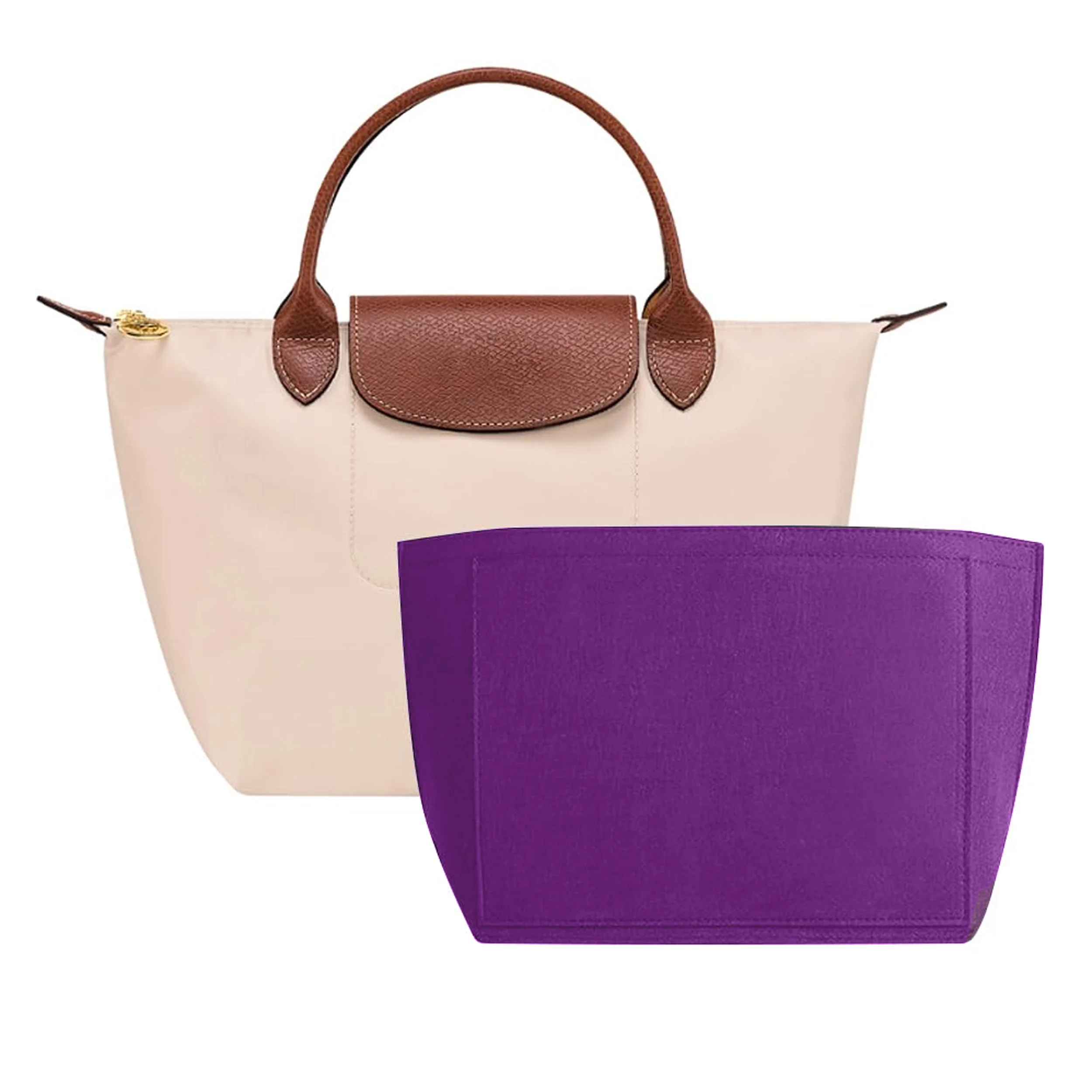 Vilten inzettas Geschikt voor Longchamp Handtas Liner Bag Vilten doek Make-uptas Ondersteuning Reizen Draagbare Insert Purse Organizer