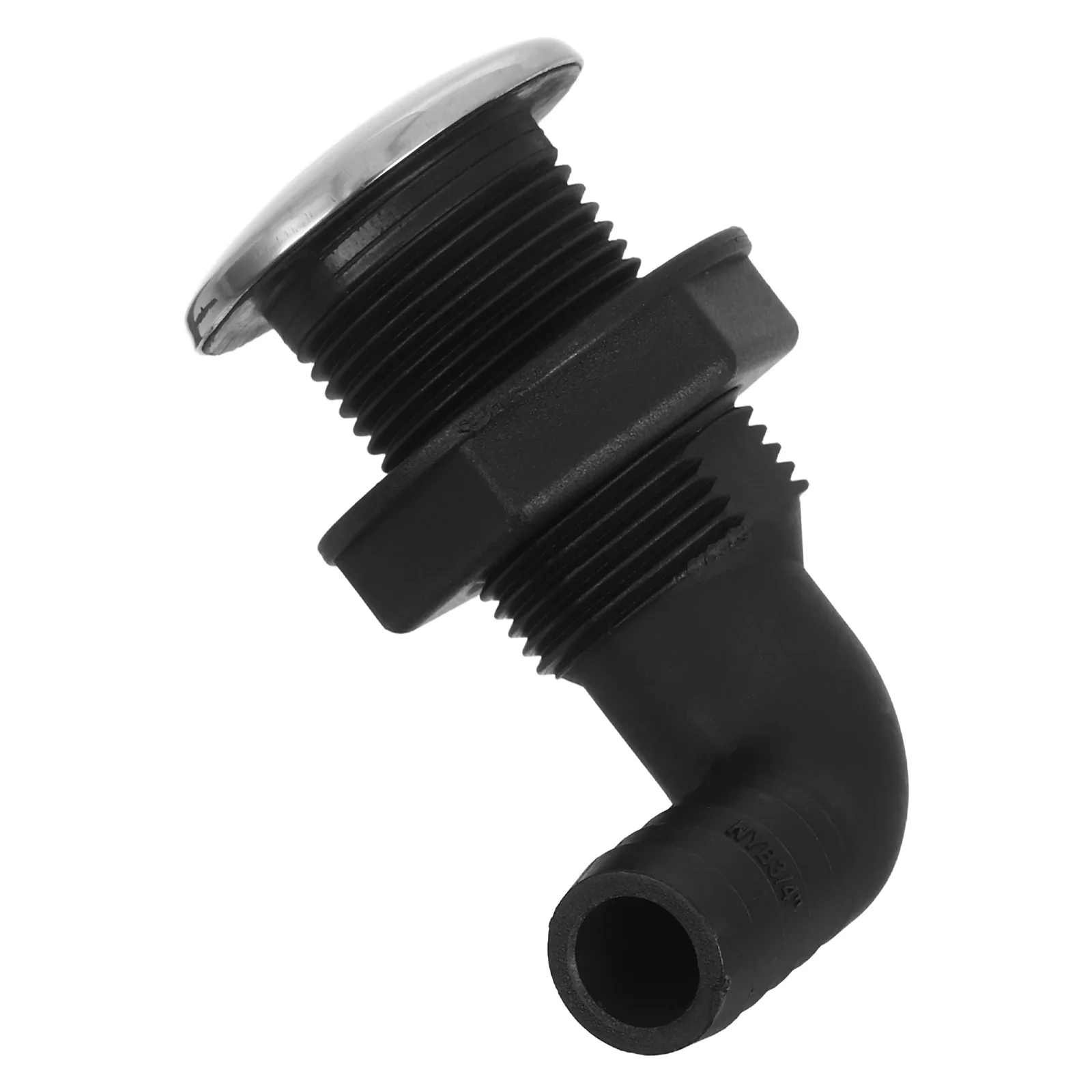 

1pc 3/4 Inch Nylon Thru Hull Connector 90 Degree Boat Deck Drain Fitting For Bilge Pump Hose Pipe Marine Hardware Outlet