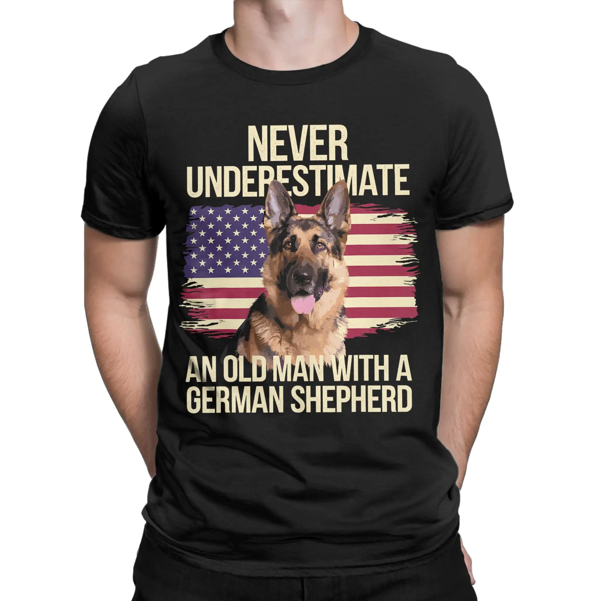 German Shepherd Dog Lover Men Women's T Shirts  Leisure Tees Short Sleeve Round Collar T-Shirt 100% Cotton New Arrival Clothing