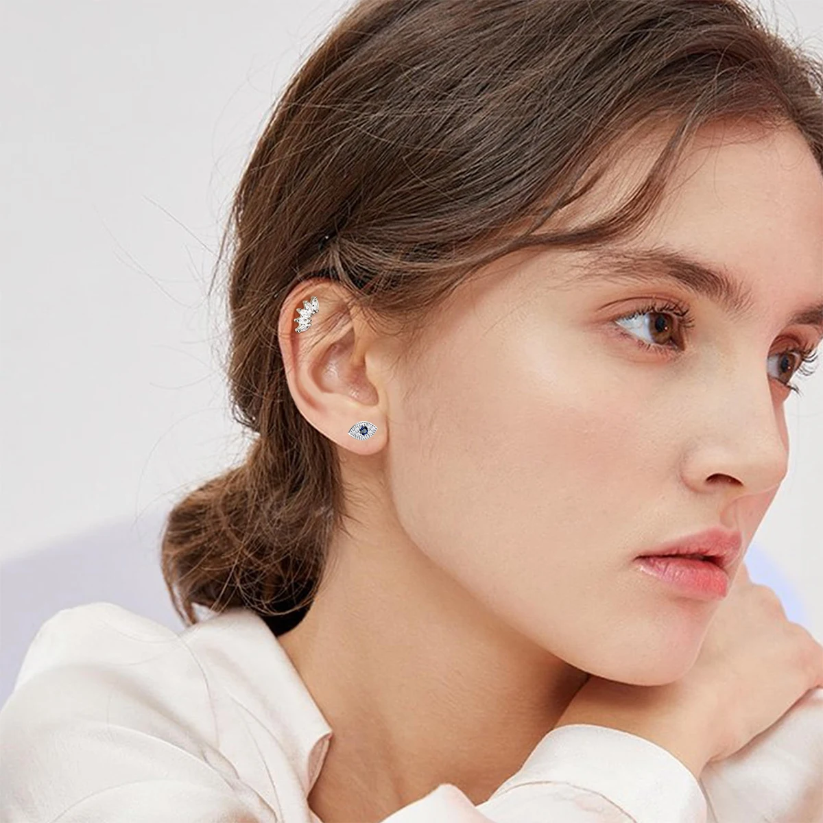 Guangdong Trendy Fashion Women Screw Back Heart Stud Earrings Cheap Things With Free Shipping