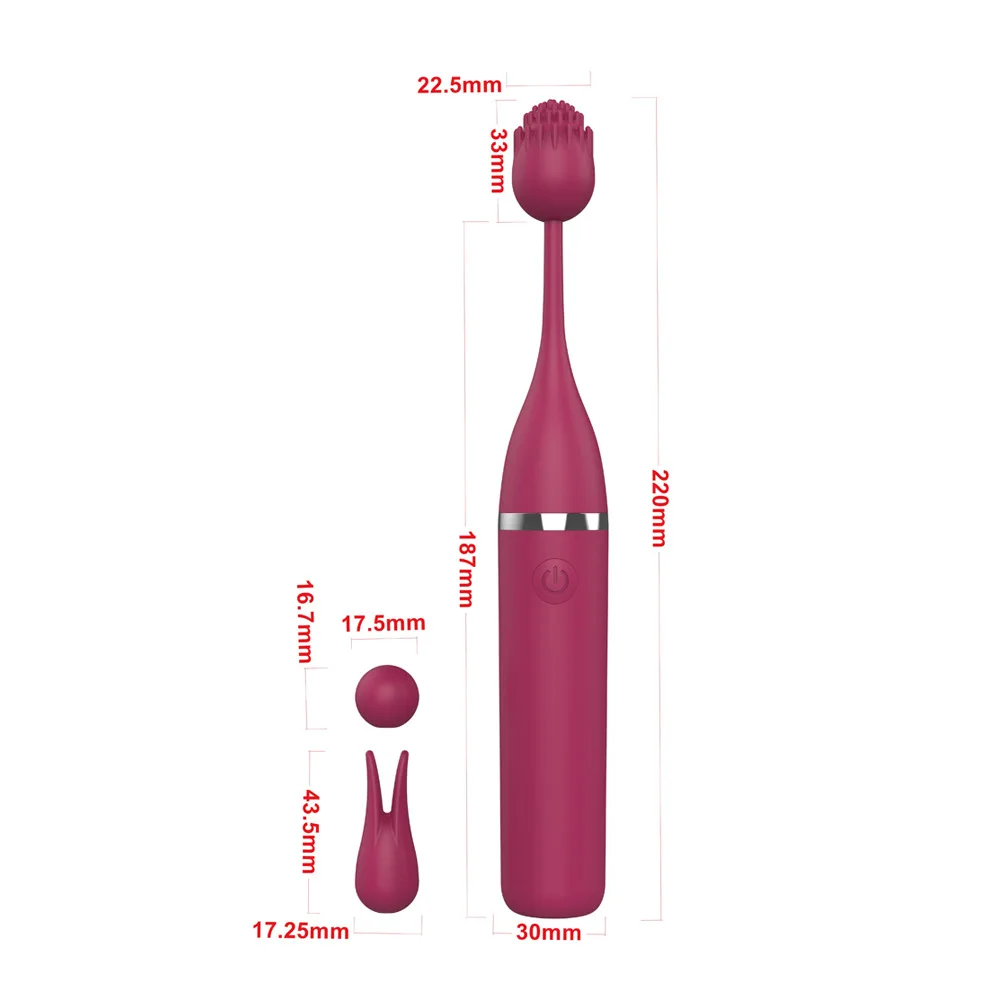 Adult product 3-head charging G-spot vibration female god of war honey bean massage AV stick adult sex toy view 5