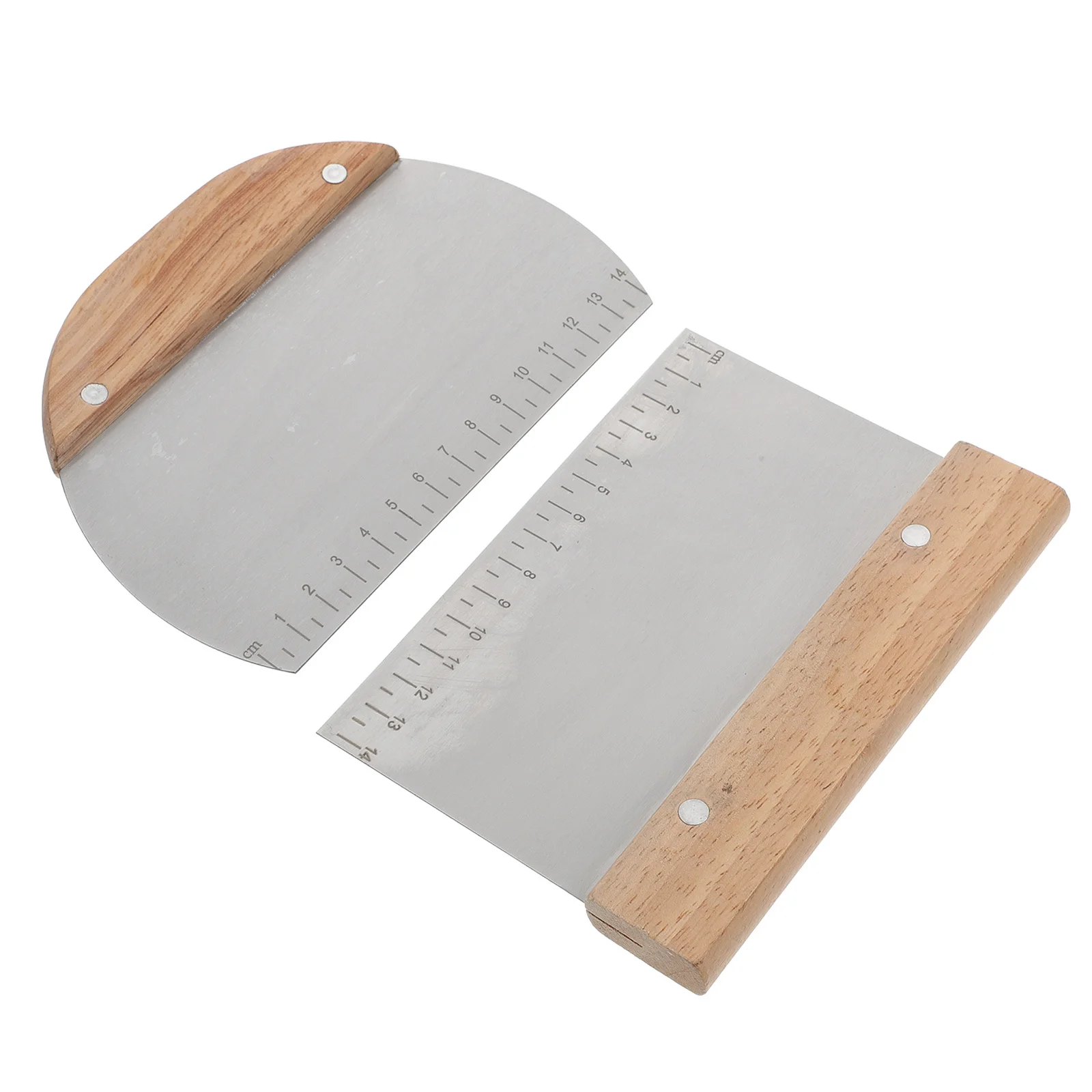 

2 pcs Stainless Steel Flour Cut Dough Chopper Square Arc Shape Baking Tool Practical Use Kitchen Bar Accessories