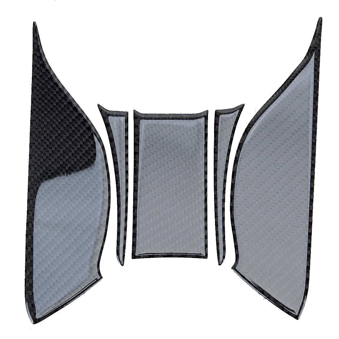 Car Interior Gear Shift Panel Cover Trim Sticker Kit Fit For BMW Z4 E85 E86 2003 2004 2005 2006 2007 2008 Black Carbon Fiber