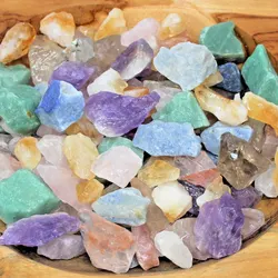 10PCS/Set Random Color Mixed Quartz Crystals, Rough Natural Premium Grade Stones