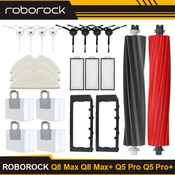 For Roborock Q8 Max,Q8 Max+,Q5 Pro,Q5 Pro+Robot hoover parts Main brush cover Main side brush Mop filter Dust bag Accessories