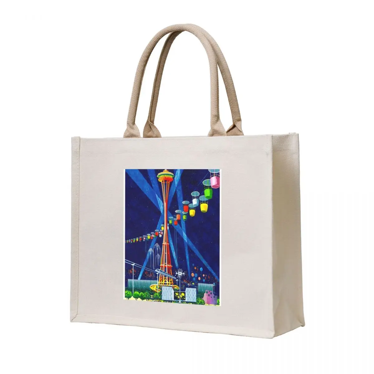 

SEATTLE WORLDS FAIR : Vintage 1962 Advertising Print Tote Bag tote bag custom sacs de shopping Gift bags