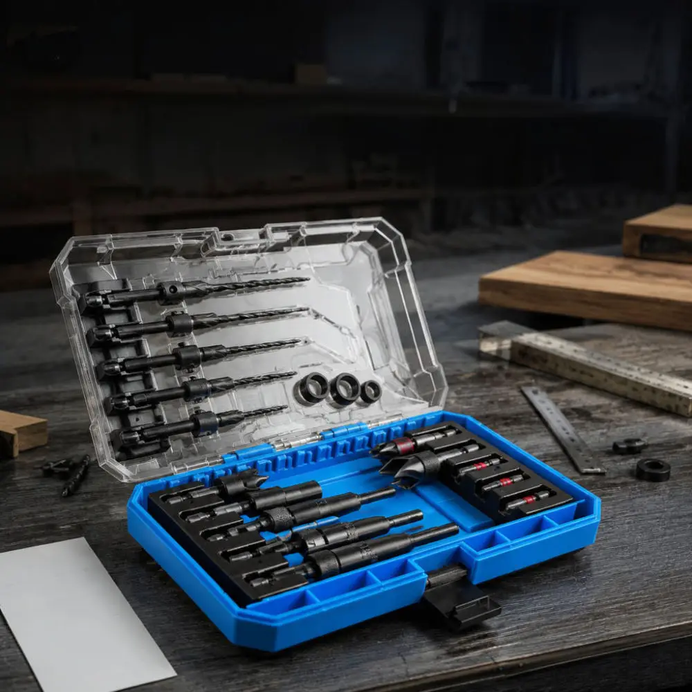 For For Fuli Woodworking Drill Bit Set High Speed Steel Countersink Hex Shank Metric Imperial Professional Tools