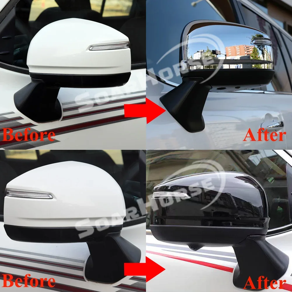 Outside Plating Rearview Mirror Cover Door Wing Side Rear View Shell Cap Housing For Toyota Land Cruiser 300 LC300 2022-2025