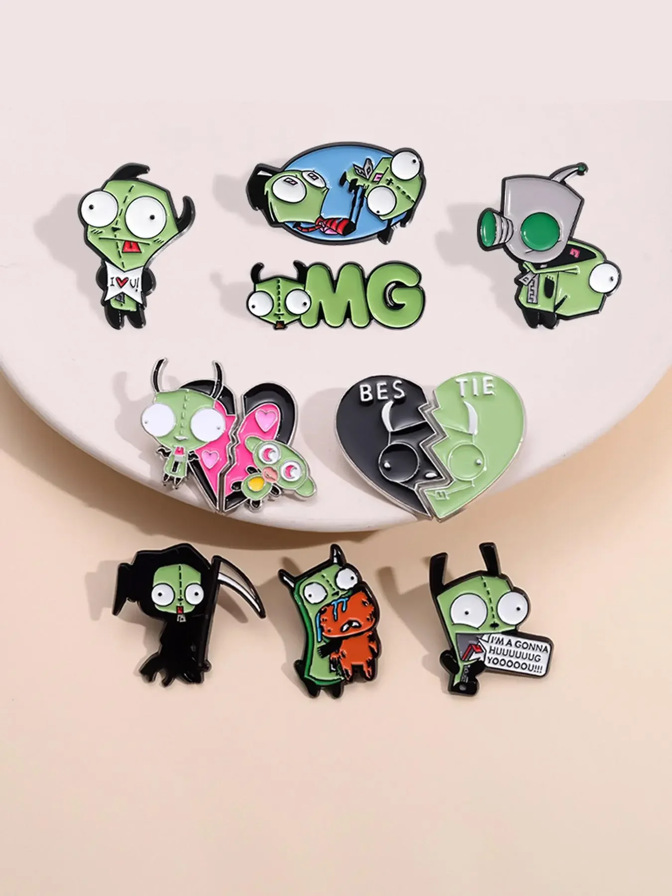 Cartoon Monster Design Brooch, Cute Creative Brooch, Fashion Accessories for Women & Men, Creative Gift, Jewelry for Backpacks, Jeans, Scarves, Hats Decoration, Charms, Alloy Brooch Pin, Durable Metal Pins, Lapel Pin