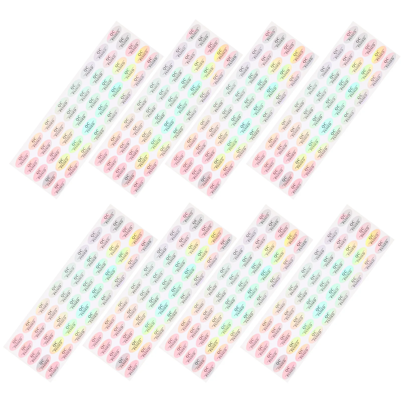 

500Pcs PVC Qc Passed Stickers Bright Colors for Quality Test Inventory Management Passed Labels for Quality Test