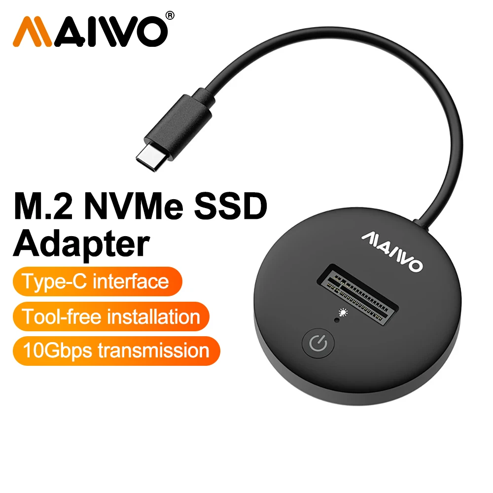 

MAIWO USB C NVMe / SATA M.2 SSD Docking Station USB3.2 Gen2 Solid State Drive Adapter 10Gbps M2 NGFF NVMe Hard Drive Box for PC