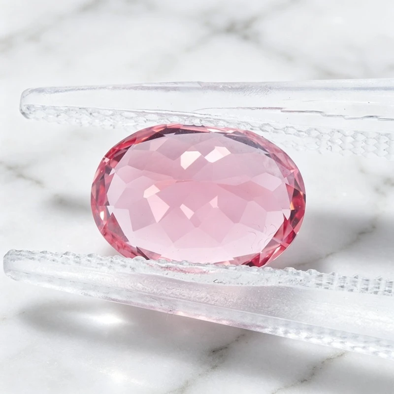 Hochwertige Laborgezüchtete Padparadscha-Edelsteine in Ovaler Form, Lotusrosa Charms für DIY-Ringe, Halsketten und Ohrringe, Wählbar mit Zertifikat – Detail 6