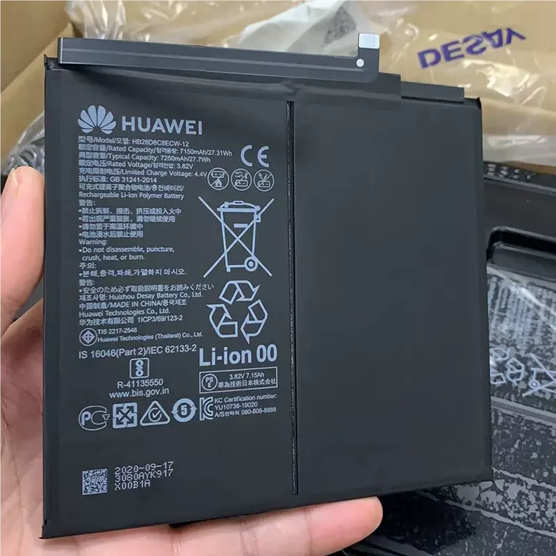 original HB28D8C8ECW-12 Huawei MatePad BAH3-W09, BAH3-AL00, BAH3-W59 10.4-inch tablet battery