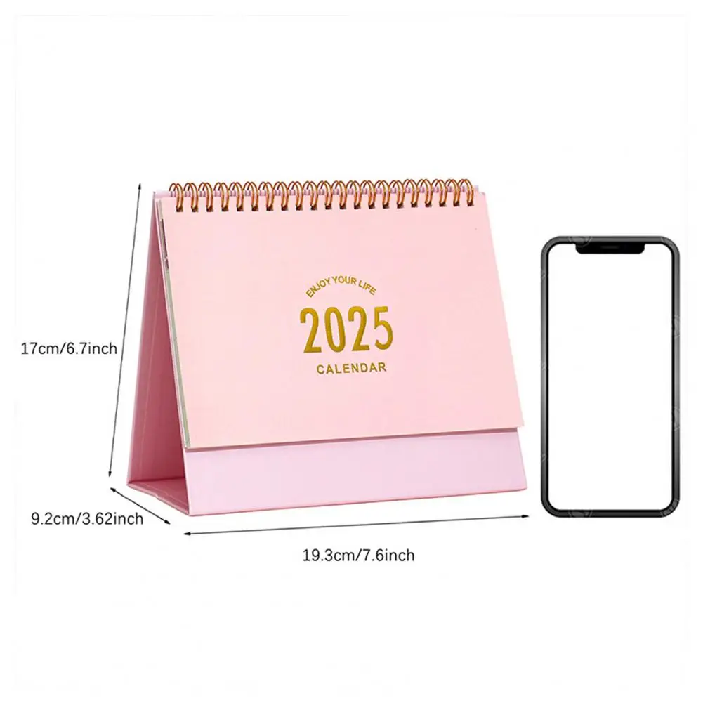 2025 Desk Calendar 2025 Small Standing Desk Calendar for Home Office Organization Scheduling Monthly Planner Memo for Efficient
