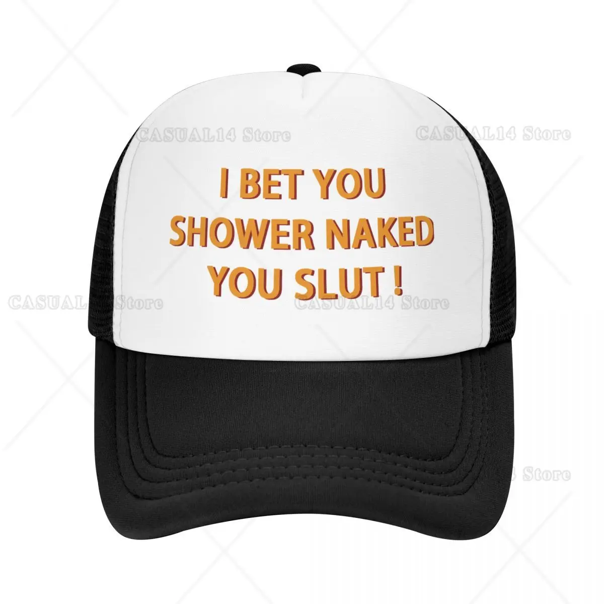 

Personalized I Bet You Shower Naked Funny Prank Gift Baseball Cap Women Men Breathable Humor Ironic Quote Trucker Hat Sports