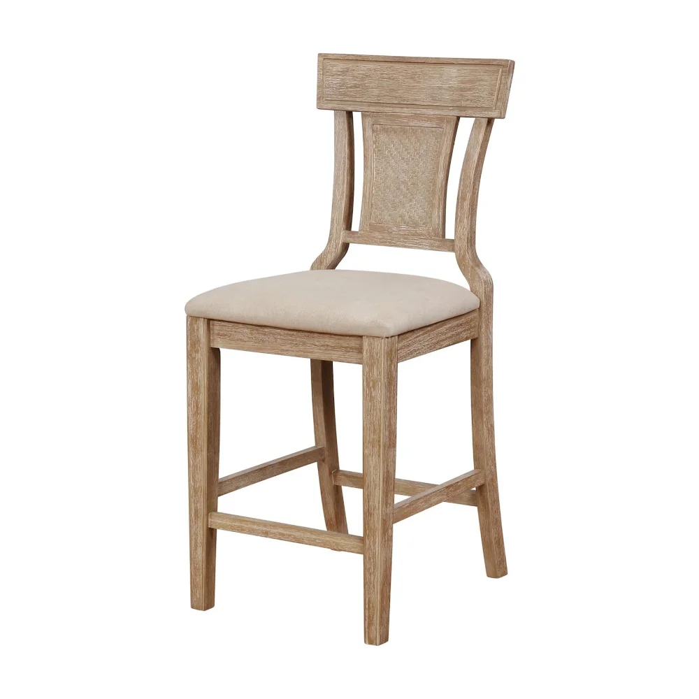 

Bar Stools, 26" Counter Stool, Rustic Graywash/Beige, Bar Stools