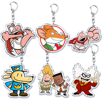 Cute Captain Underpants Keychains Ring for Accessories Bag Dog Man Profesor George Harold Pendant Key Chain Jewelry Fans Gifts