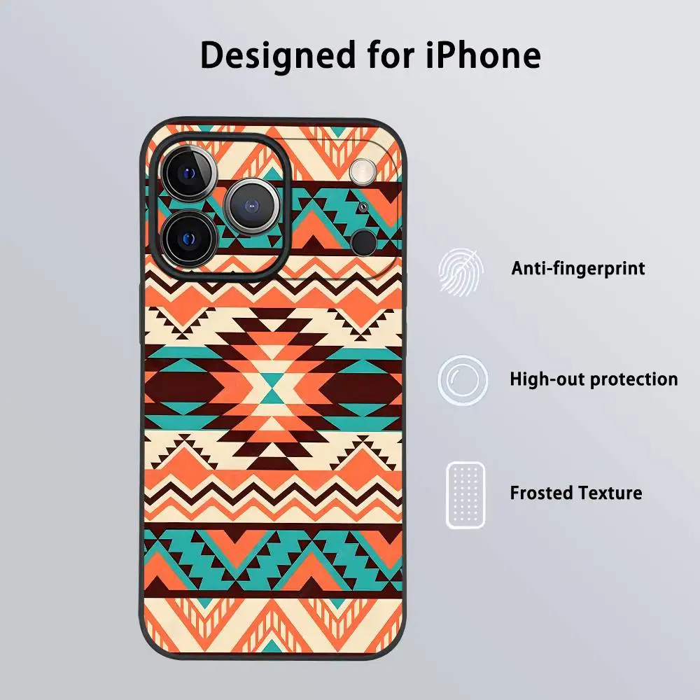 الأزياء بوهيميا اللوحة حالة الهاتف آيفون 17 16 15 14 13 12 11 برو ماكس زائد البسيطة الأسود متجمد لينة شل فوندا #5