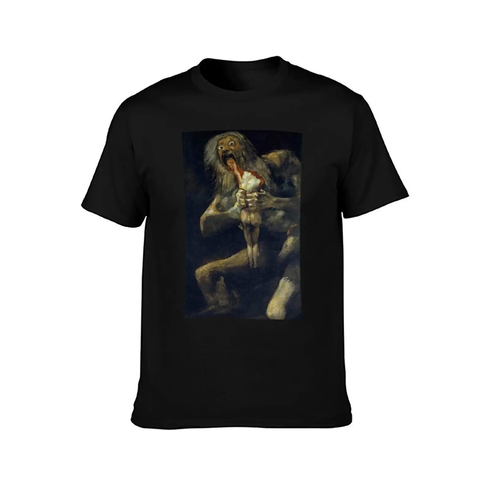 Saturn Devouring His Son T-Shirt Summer Casual Cotton Tee Oversized Streetwear Tops Vintage Graphic Print Unisex Men Women