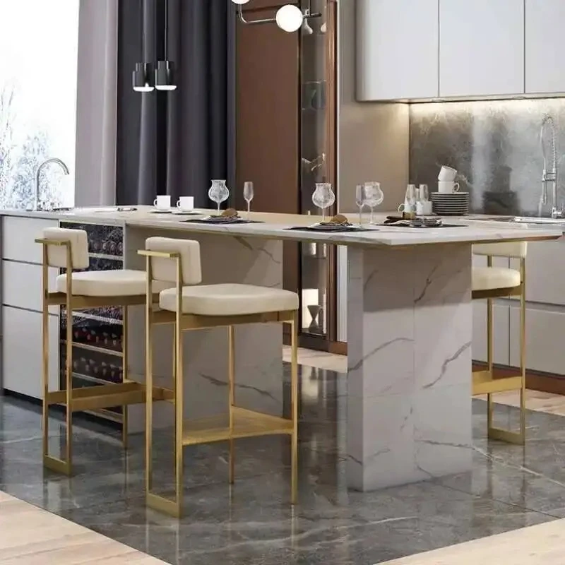 

Бежевый барный стул для высоких столов, библиотек, туалетных столиков, с усиленными ножками, для кухни и ресторанов