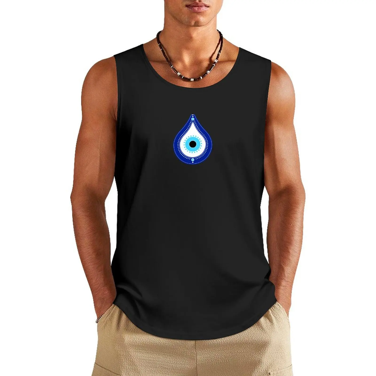 Nazar boncuk, protection, amulet Tank Top basketball gym shirts sleeveless vests sports t-shirts for men