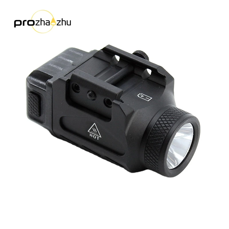 

Mini Pistol Flashlight 680 Lumen CR123A IPX5 3/5 Hours Weapon Tactical Light With Picatinny Rail Mount For 19mm Caliber