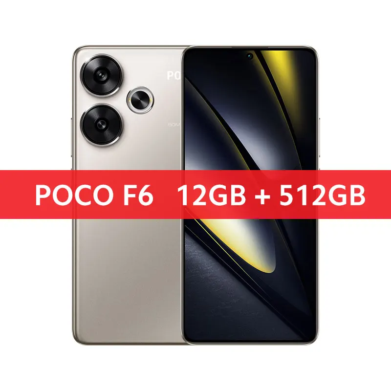 Newest POCO F6 Smartphone 256GB 512GB Snapdragon®8s Gen 3 6.67" 1.5K 120Hz CrystalRes AMOLED 90W Turbo Charging 5000mAh Battary